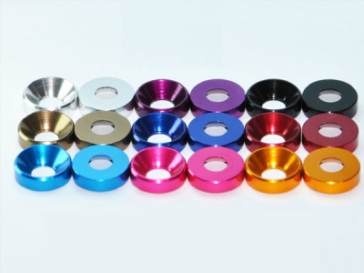 Custom anodizing colorful aluminum countersunk washer